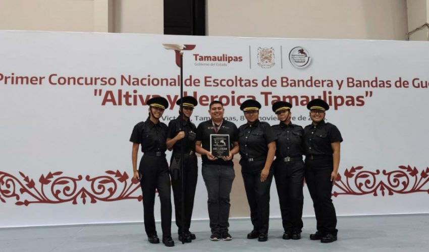 Escolta de Bandera obtiene 2º lugar en Concurso Nacional “Altiva y Heroica Tamaulipas”